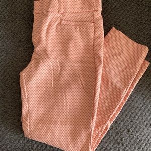 Banana Republic Salon Crop pant. Orange patterned. Size 4P